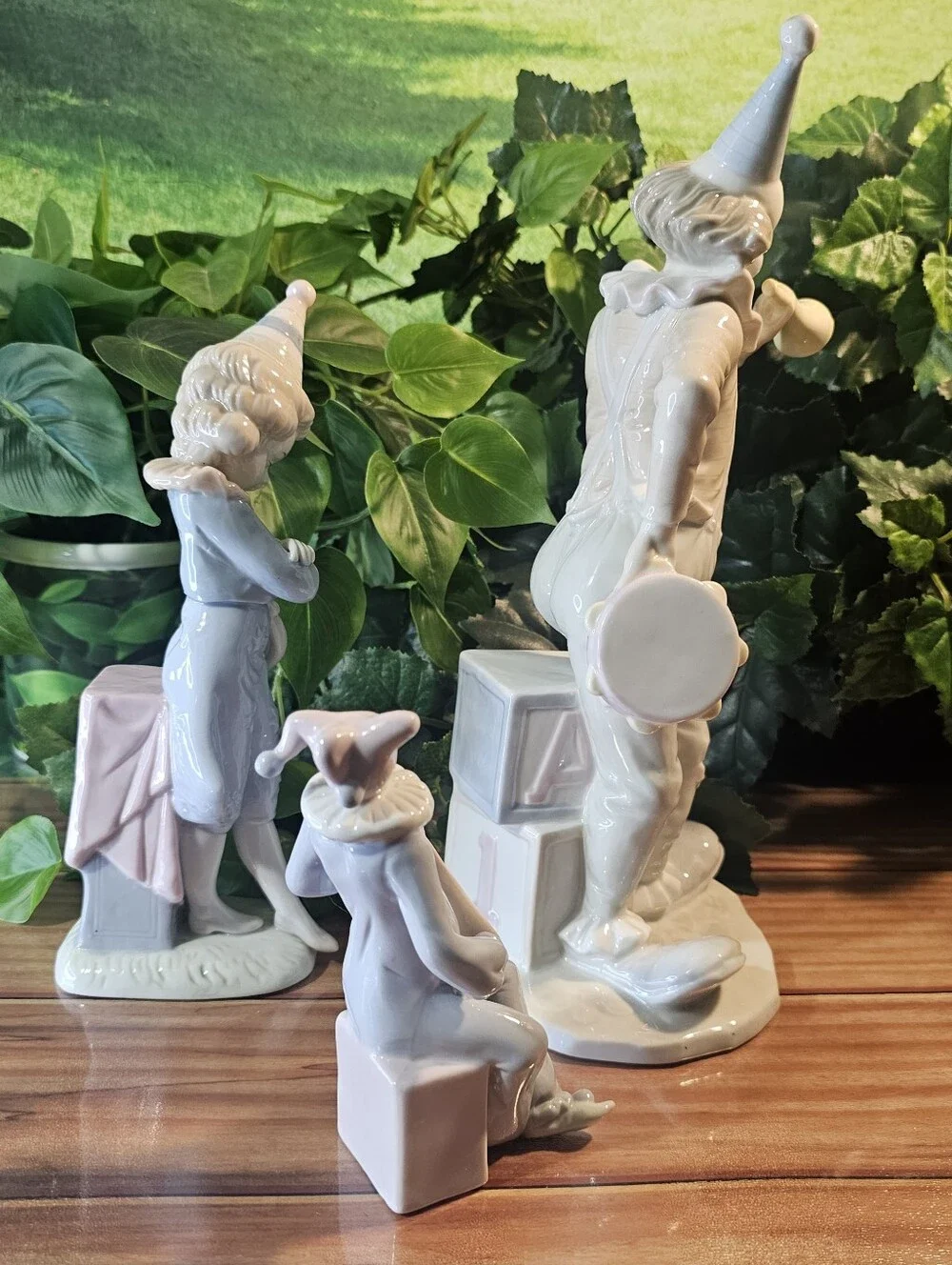 'Send in the Clowns' Porcelain Figurine Lot of 3 Pastel Circus Musicians 🎺🎭